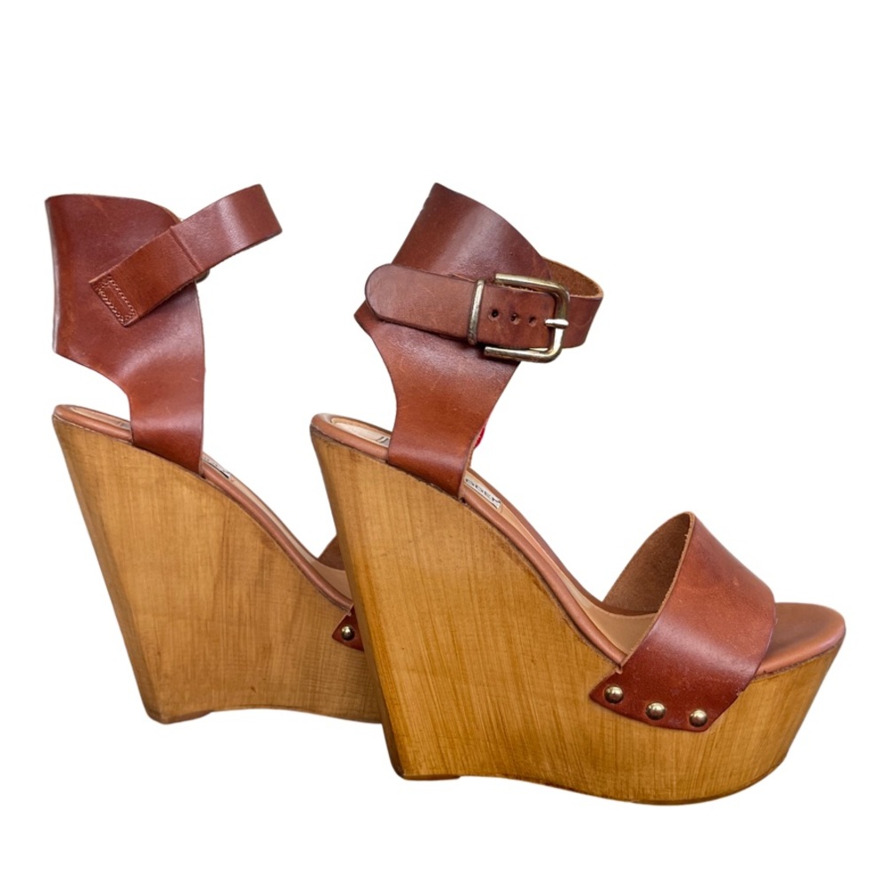 Steve Madden Bruens Cognac Leather Platform